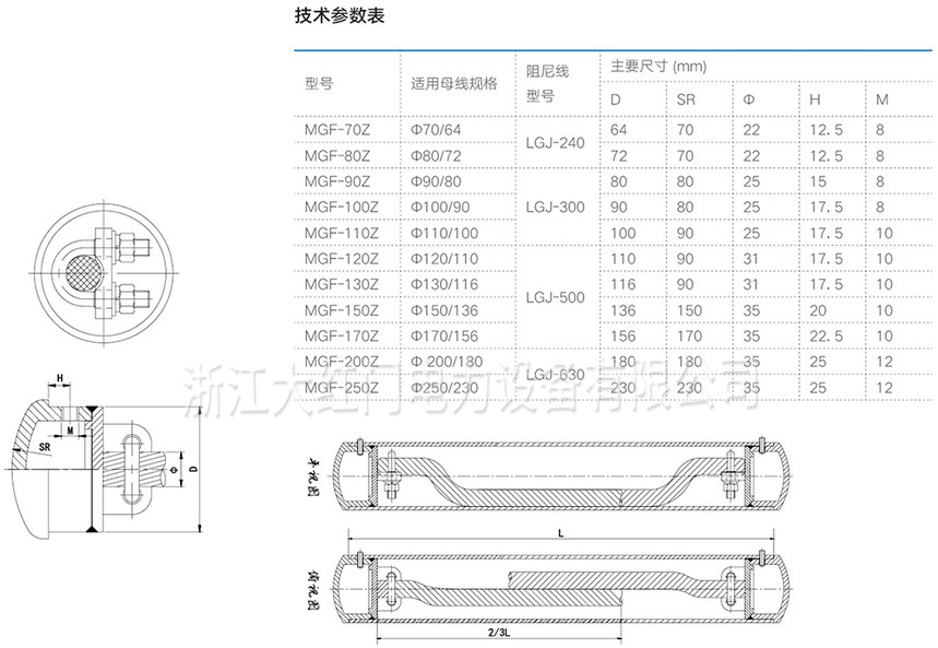 MGF-Z阻尼型管母线封头