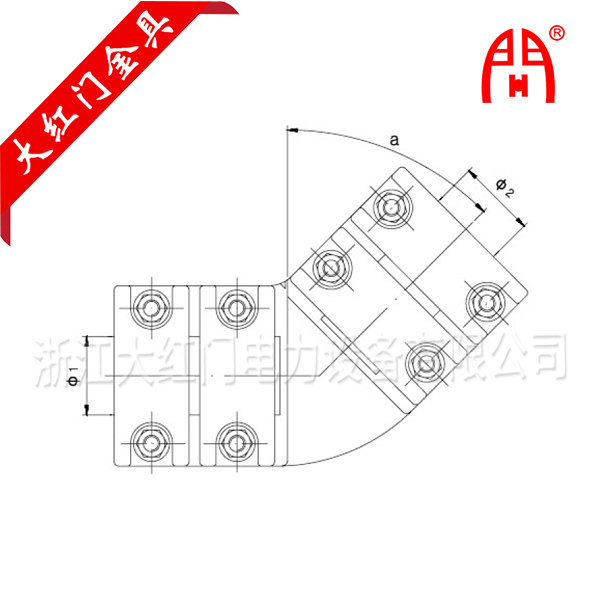 MJM型角度线夹（45°）