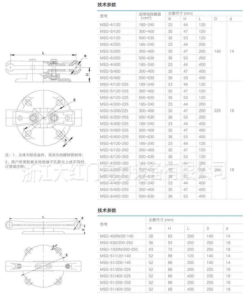 MSG双分裂软母线固定金具