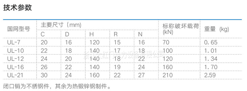 UL型挂环